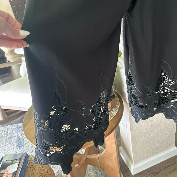 Stylish Black Strapless pantsuit/one piece with Lace Detail - Picture 3 of 3